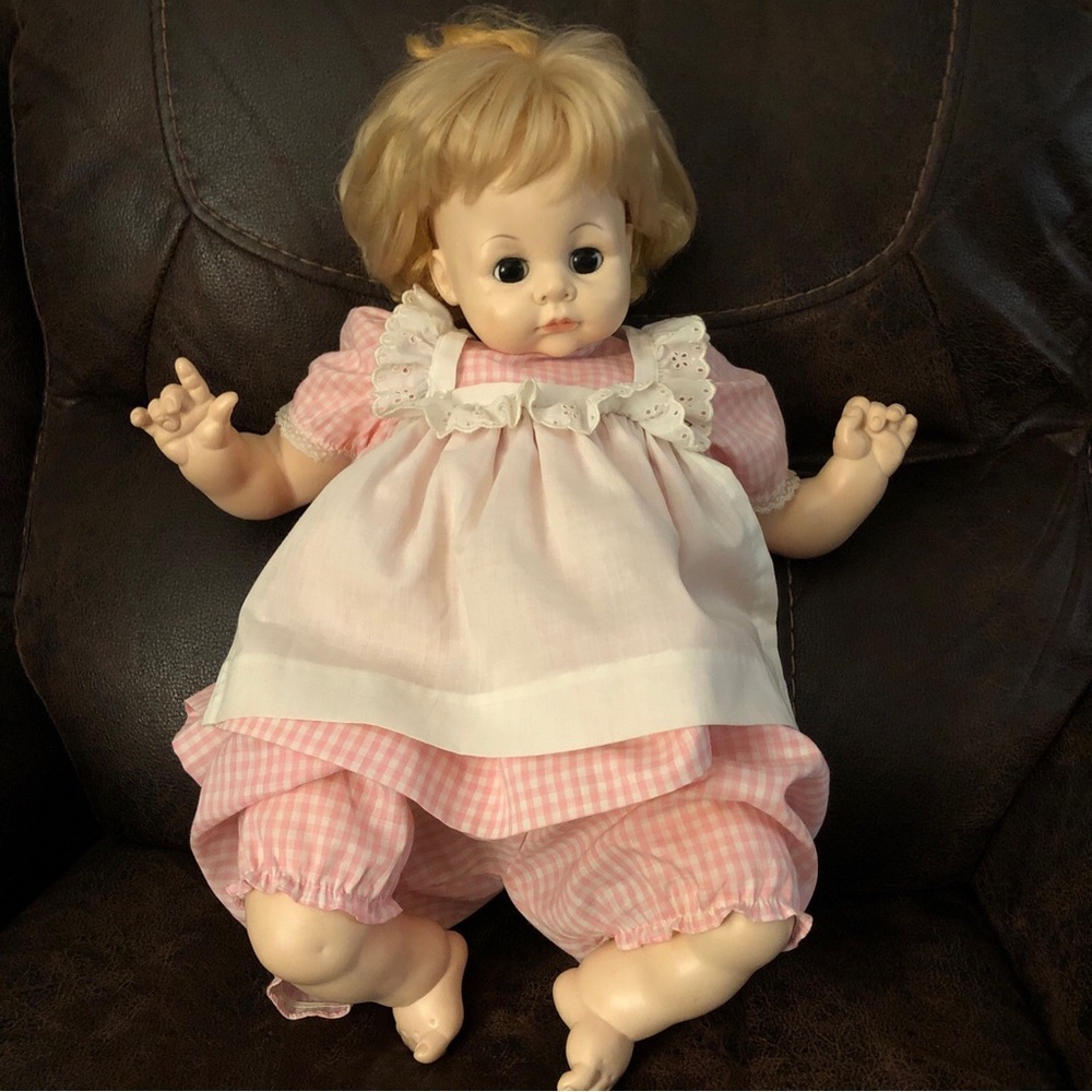 Madame Alexander Vintage Doll with Pink & White dress